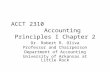 ACCT 2310                    Accounting Principles I Chapter 2