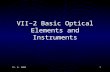 VII–2 Basic Optical Elements and Instruments
