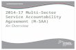 2014-17 Multi-Sector Service Accountability Agreement (M-SAA) An Overview