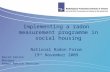 Implementing a radon measurement programme in social housing National Radon Forum