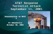 AT&T Response Terrorist Attack September 11, 2001