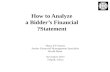 How to Analyze a Bidder’s Financial Statement?