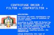 CENTRIFUGE DRIER / FILTER « CENTRIFILTER »