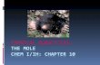 CHEMICAL QUANTITIES:   THE MOLE chem i / Ih : Chapter 10