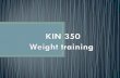 KIN 350 Weight training