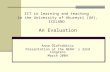 ICT in learning and teaching  in the University of Akureyri (UA), ICELAND  An Evaluation