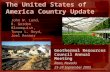 The United States of America Country Update
