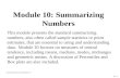 Module 10: Summarizing Numbers