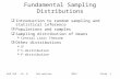 Fundamental Sampling Distributions