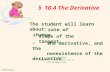 §  10.4 The Derivative