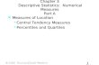 Chapter 3  Descriptive Statistics:  Numerical Measures Part A