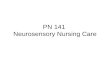 PN 141  Neurosensory Nursing Care