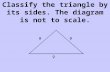 Classify the triangle by its sides. The diagram is not to scale.