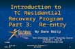 Introduction to  TC Residential Recovery Program  Part 3:  Re-entry