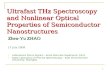 Ultrafast THz Spectroscopy and Nonlinear Optical Properties of Semiconductor Nanostructures
