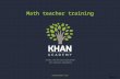 Math teacher training