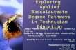 Exploring  Applied Baccalaureate Degree Pathways in Technician Education