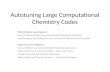 Autotuning  Large Computational Chemistry Codes