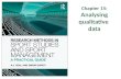 Chapter  15: Analysing qualitative  data