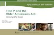 Title V and the  Older Americans Act: