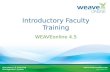 Introductory Faculty Training