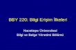 BBY 220: Bilgi Erişim İlkeleri