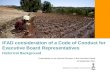 IFAD consideration of a Code of Conduct for Executive Board Representatives Historical Background