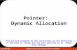 Pointer:   Dynamic Allocation