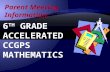 6 th  grade accelerated CCGPS mathematics
