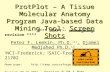 ProtPlot – A Tissue Molecular Anatomy Program Java-based Data Mining Tool:  Screen Shots
