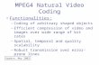 MPEG4 Natural Video Coding