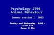 Psychology 2700  Animal Behaviour