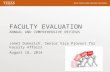 FACULTY EVALUATION ANNUAL AND COMPREHENSIVE REVIEWS