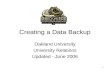 Creating a Data Backup
