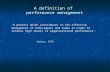 A definition of  performance management