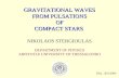 GRAVITATIONAL WAVES  FROM PULSATIONS OF COMPACT STARS