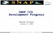 SNAP CCD  Development Progress