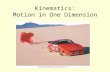Kinematics: Motion in One Dimension