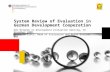 System Review of Evaluation in German Development Cooperation