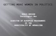 GETTING MORE WOMEN IN POLITICS