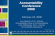 Accountability  Conference 2009