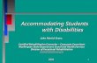 Accommodating Students           with Disabilities