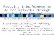 Reducing Interference in Ad hoc Networks through Topology Control