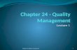 Chapter 24 - Quality Management