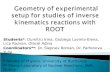 Geometry of experimental setup for studies of inverse kinematics reactions with ROOT