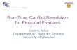 Run-Time Conflict Resolution for Personal Features