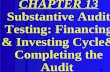 CHAPTER 13 Substantive Audit Testing: Financing & Investing Cycle& Completing the Audit