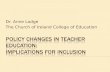 Policy changes in teacher education:  implications for inclusion
