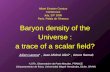 Baryon density of the Universe : a trace of a scalar field?