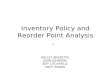 Inventory Policy and Reorder Point Analysis